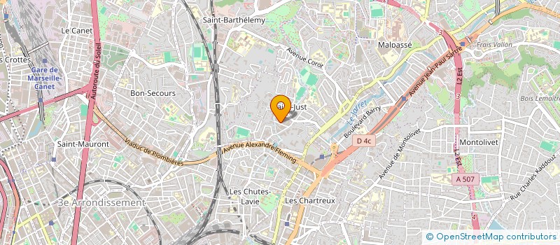 localisation de l'entreprise E.R.M à MARSEILLE