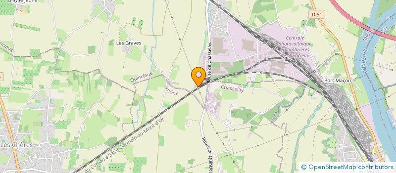 localisation de l'entreprise E.R.M.A.I.P. SARL (ETUDES, REALISATIONS, MENUISERIES, AUTOMATISMES, INTERPHONIE, PORTAILS)  QUINCIEUX