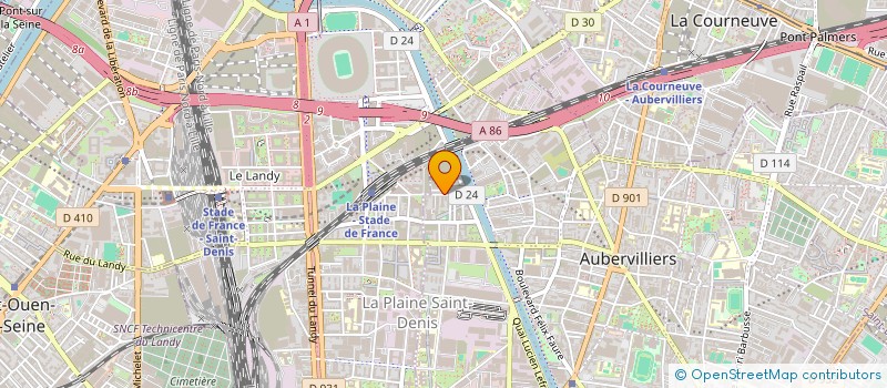 localisation de l'entreprise E R T BATIMENT à AUBERVILLIERS