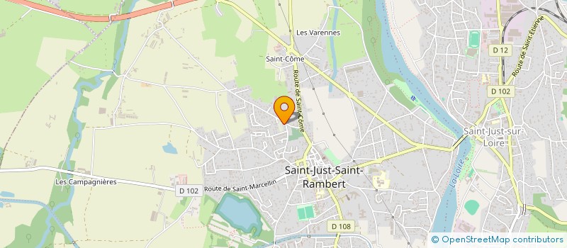 localisation de l'entreprise E.R.T DIFFUSION à SAINT-JUST-SAINT-RAMBERT