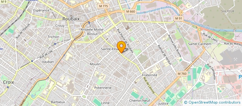 localisation de l'entreprise E.R.T.E  ROUBAIX