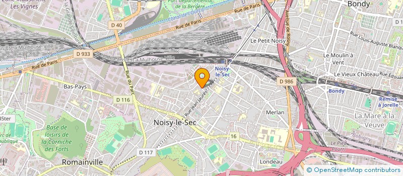 localisation de l'entreprise E.R.V.I à NOISY-LE-SEC