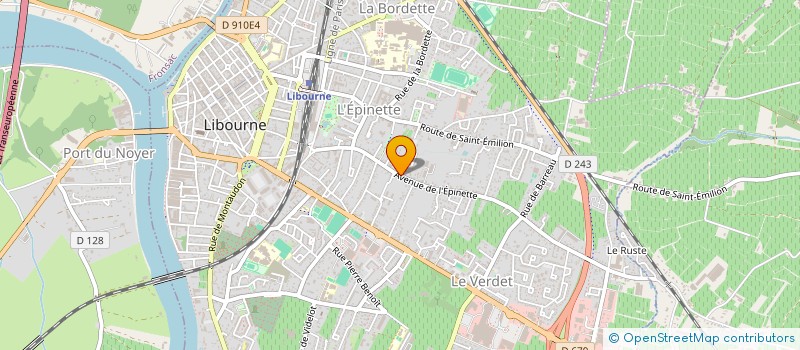 localisation de l'entreprise E.ROGIER à LIBOURNE