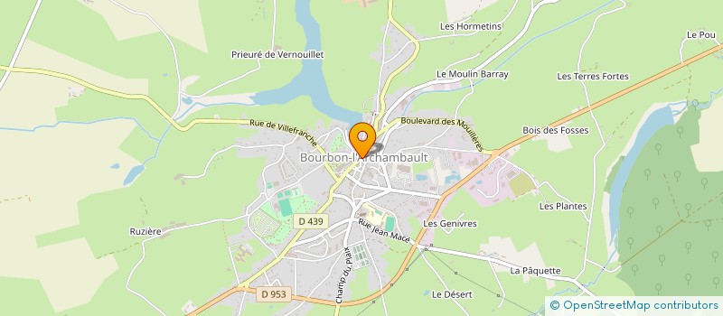 localisation de l'entreprise E. ROSSEEL-PAILLERET à BOURBON-L'ARCHAMBAULT