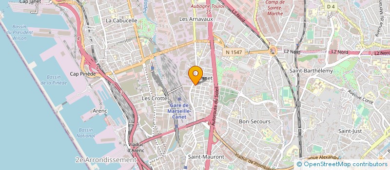 localisation de l'entreprise E.S à MARSEILLE