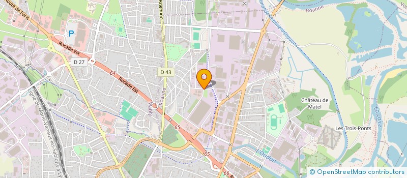 localisation de l'entreprise E.S.A à ROANNE