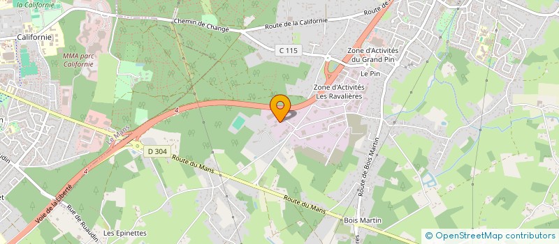 localisation de l'entreprise E.S.B.T.P. PLATRERIE à CHANGE
