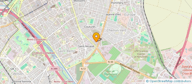 localisation de l'entreprise E.S.C.  REIMS