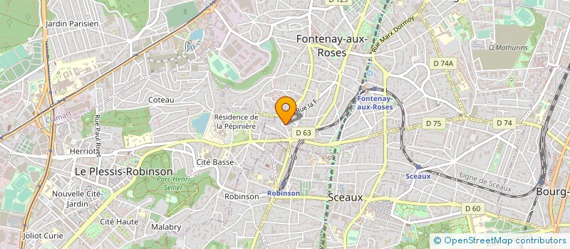 localisation de l'entreprise E.S.C. CHAILLOUX à FONTENAY-AUX-ROSES