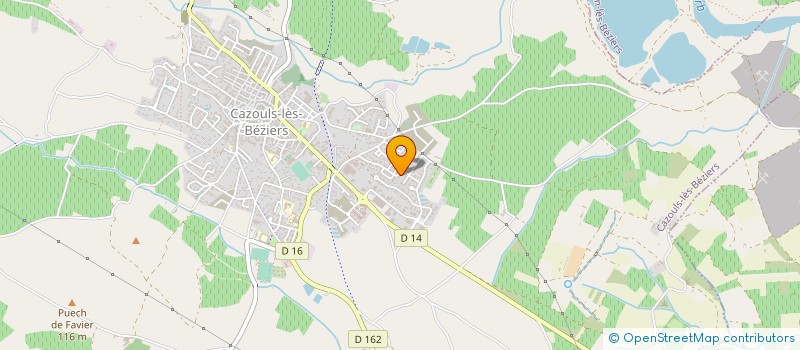 localisation de l'entreprise E.S. CAZOULS  RUGBY XV  CAZOULS-LES-BEZIERS
