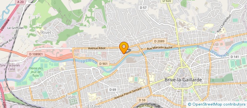 localisation de l'entreprise E.S.D. ELECTRICITE SECURITE DOMOTIQUE à BRIVE-LA-GAILLARDE