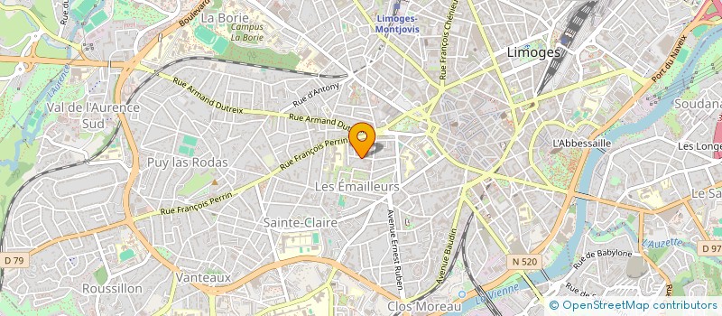 localisation de l'entreprise E-S-H  LIMOGES