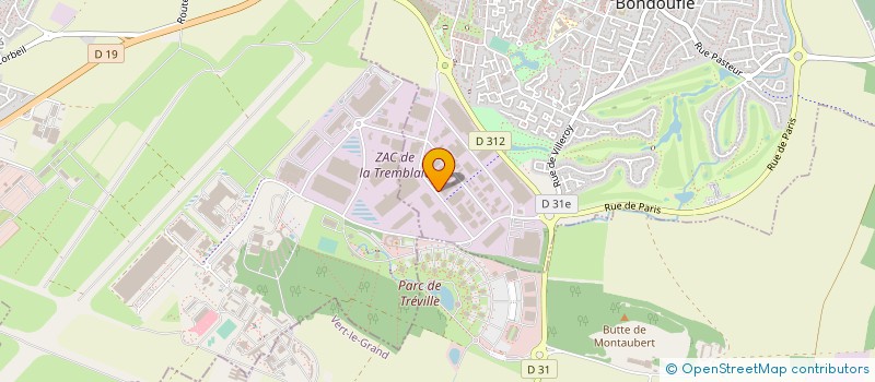 localisation de l'entreprise E.S.L.  BONDOUFLE