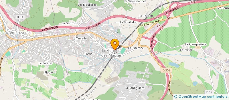 localisation de l'entreprise E.S LES ROISTERES SARL  LE CANNET-DES-MAURES