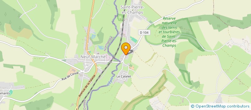 localisation de l'entreprise E.S.N.  SAINT-PIERRE-ES-CHAMPS