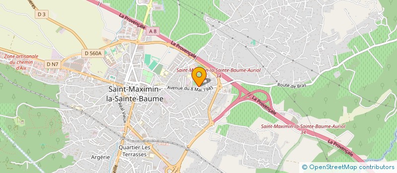 localisation de l'entreprise E S PILOTE à ST MAXIMIN LA STE BAUME