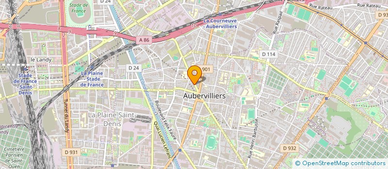 localisation de l'entreprise E S R ROOSEVELT à AUBERVILLIERS