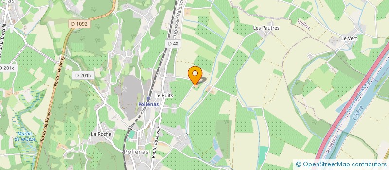 localisation de l'entreprise E.S.T.P.  POLIENAS