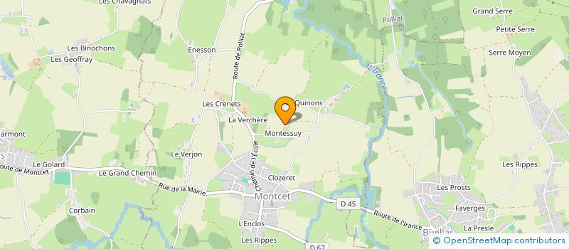 localisation de l'entreprise E S T PLOMBERIE CHAUFFAGE à MONTCET
