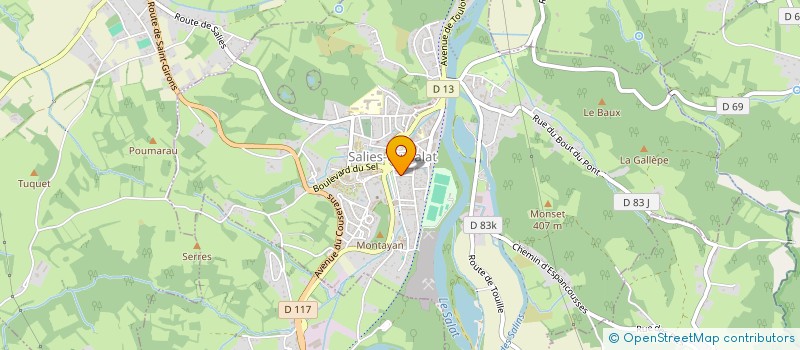 localisation de l'entreprise E.S.V.B  SALIES-DU-SALAT