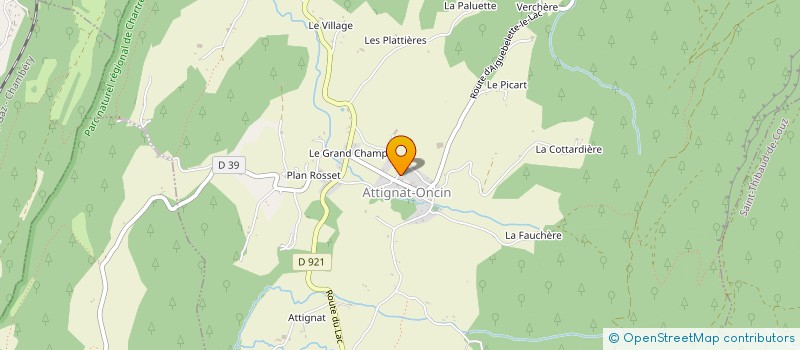 localisation de l'entreprise E-SENSIEL à ATTIGNAT-ONCIN
