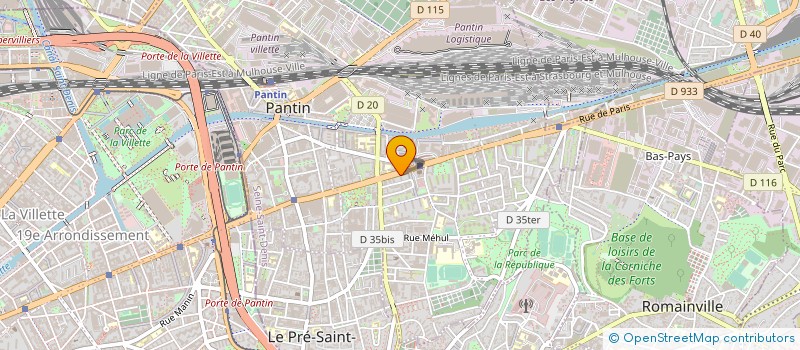 localisation de l'entreprise E.SERVICES à PANTIN