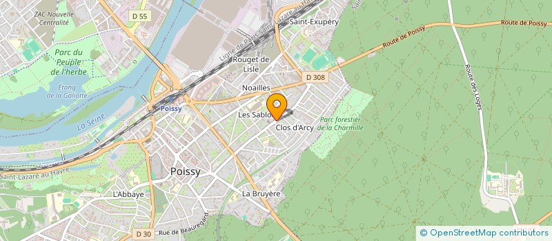 localisation de l'entreprise E.SUBILEAU  POISSY