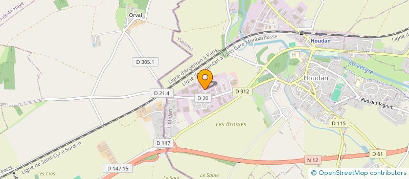 localisation de l'entreprise E-SWIN à HOUDAN