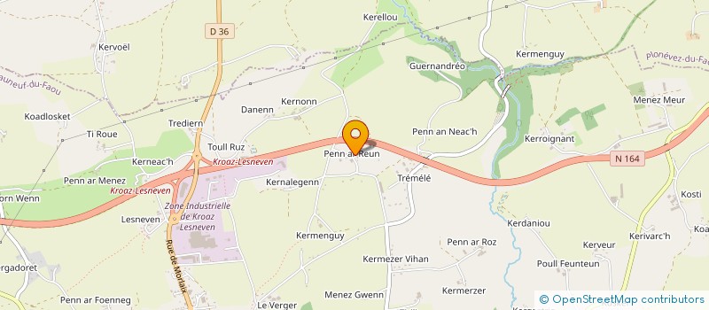 localisation de l'entreprise E.T.A. DAERON  SAINT-GOAZEC