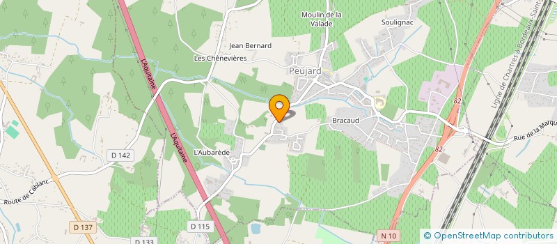 localisation de l'entreprise E.T.A.L. à PEUJARD
