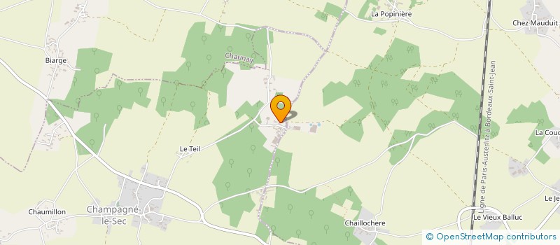 localisation de l'entreprise E.T.A.. MOREAU à CHAMPAGNE-LE-SEC