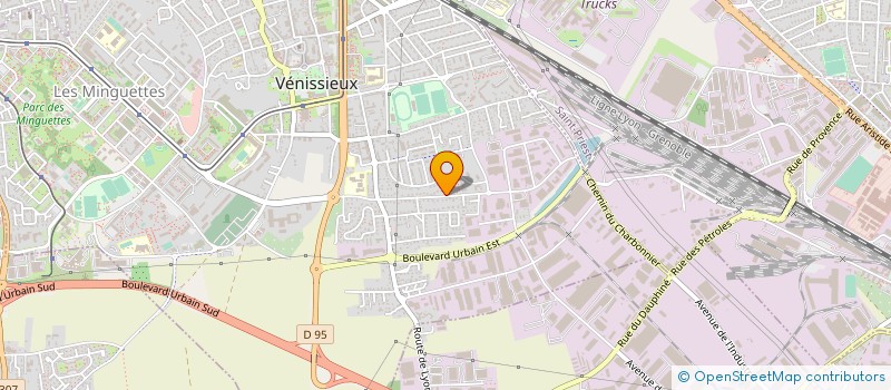 localisation de l'entreprise E.T.A.R.I. (ETUDES TECHNIQUES ARCHITECTURE REALISATIONS IMMOBILIERES) à VENISSIEUX