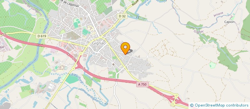 localisation de l'entreprise E.T.A.V  GIGNAC