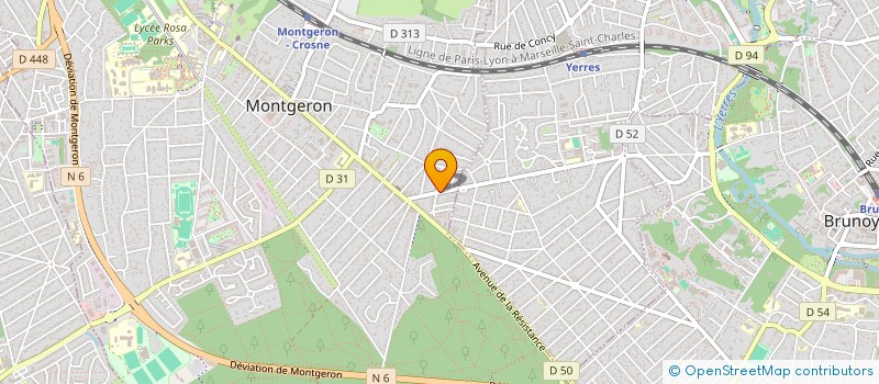 localisation de l'entreprise E.T.B à MONTGERON