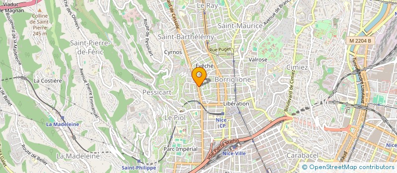 localisation de l'entreprise E T B à NICE