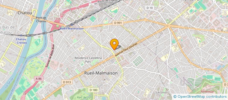 localisation de l'entreprise E.T.B.H. à RUEIL-MALMAISON
