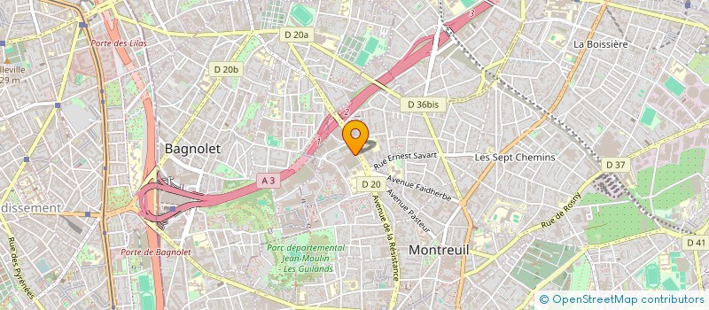 localisation de l'entreprise E.T.B.S à MONTREUIL