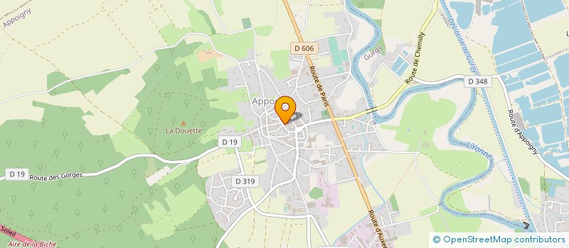 localisation de l'entreprise E.T.E. PLOMBERIE  APPOIGNY