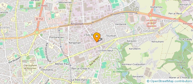 localisation de l'entreprise E.T.F.Q.  BREST