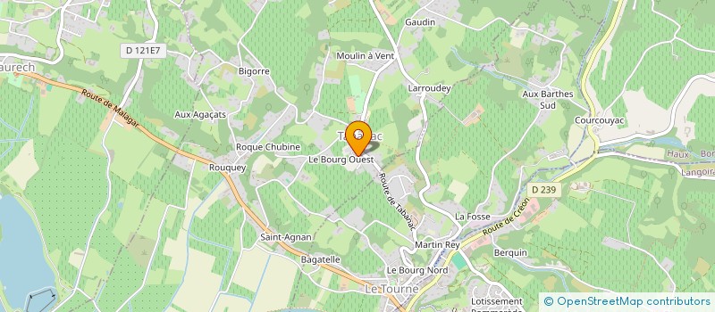 localisation de l'entreprise E.T.G. BTP  TABANAC