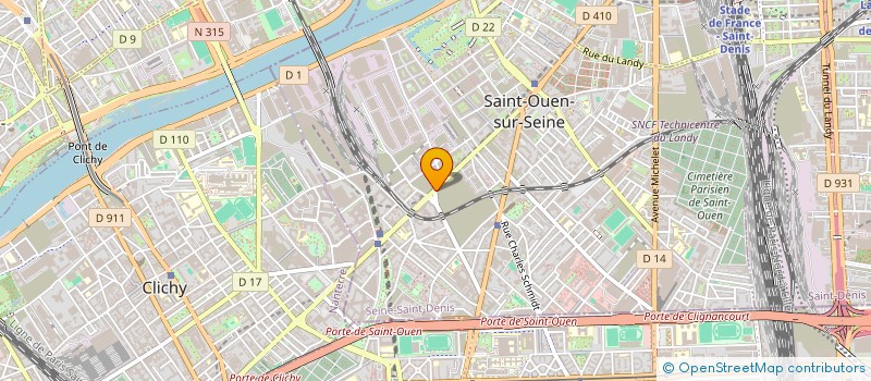 localisation de l'entreprise E.T.I. à SAINT-OUEN-SUR-SEINE