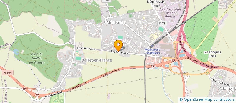 localisation de l'entreprise E.T.I.C.  BAILLET-EN-FRANCE