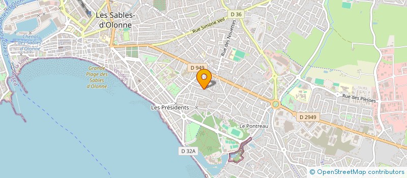 localisation de l'entreprise E.T.I.C IMMOBILIER à LES SABLES D'OLONNE