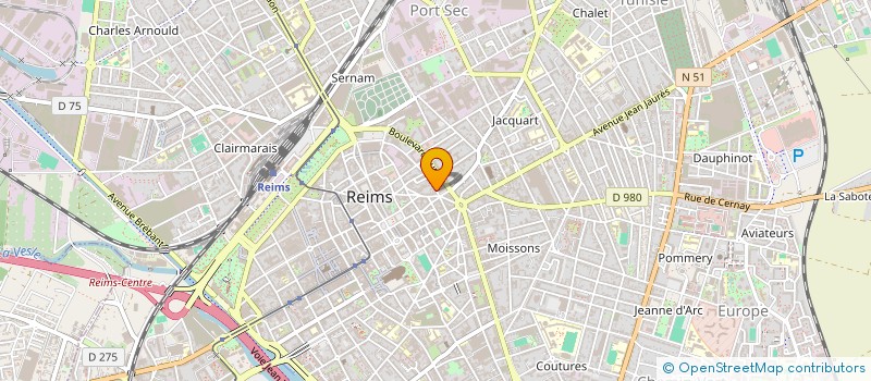 localisation de l'entreprise E T M à REIMS