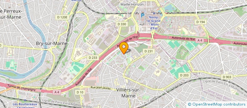 localisation de l'entreprise E.T.M à VILLIERS-SUR-MARNE