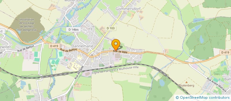 localisation de l'entreprise E.T.N. DISTRIBUTION à DANNEMARIE