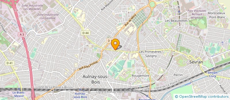 localisation de l'entreprise E.T.R. à AULNAY-SOUS-BOIS