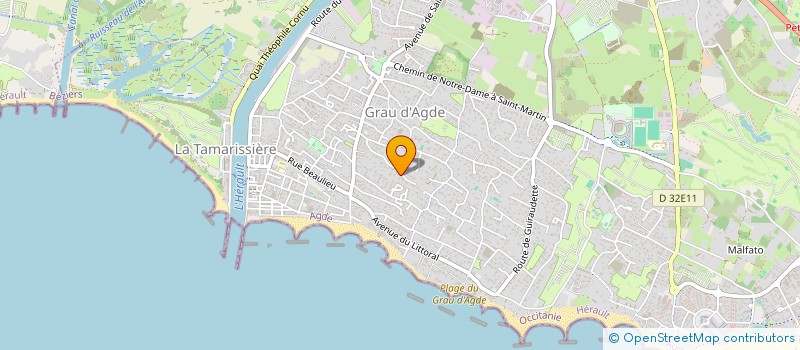 localisation de l'entreprise E.T.SUD à AGDE