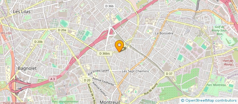 localisation de l'entreprise E.T.T.P à MONTREUIL