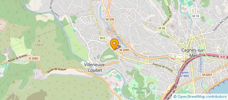 localisation de l'entreprise E.T.U.D.E.S  CAGNES-SUR-MER
